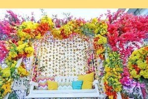 Floral Swing for Haldi Photos - Carnival Board Games Rental & Sale