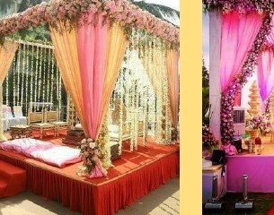 Greenery Pillar Mandap - Carnival Board Games Rental & Sale