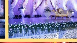 Draped Fabric Stage - Carnival Board Games Rental & Sale
